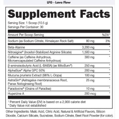 BUCKED UP, LFG burn, PREMIUM Pre-Workout, предтренировочный комплекс сжигающий жир, вкус Lava Flow (Клубника, ананас, кокос), 315 г (30 порций)